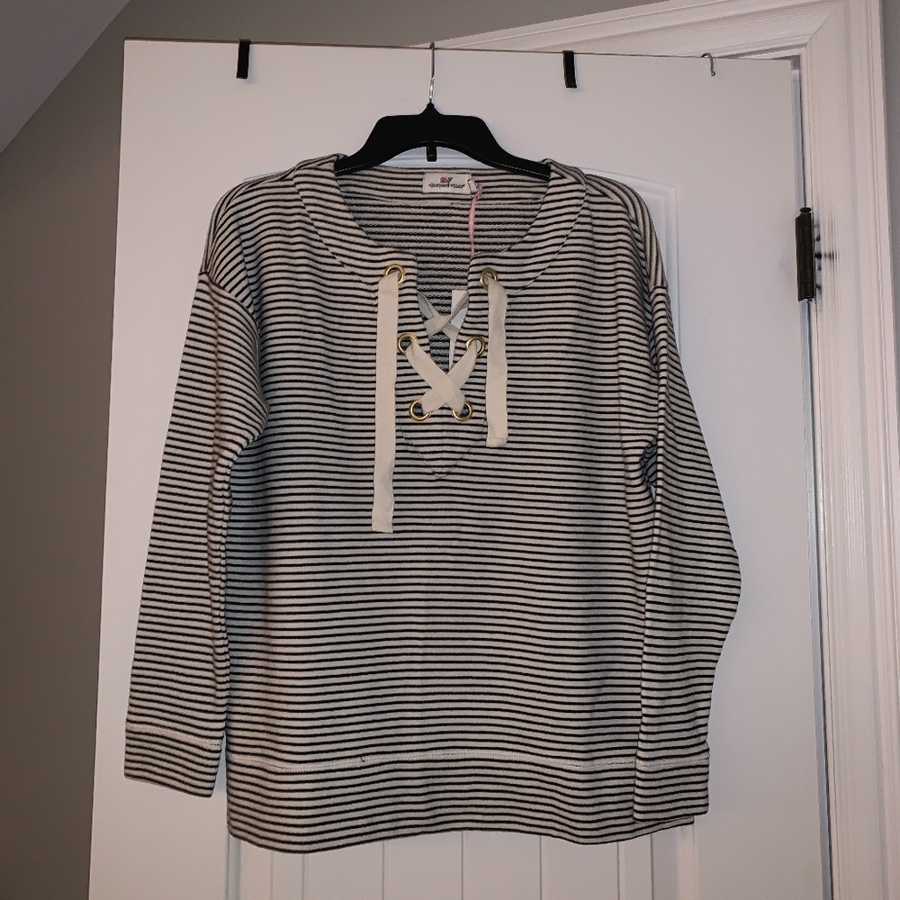 Vineyard Vines Striped Cross Pullover S